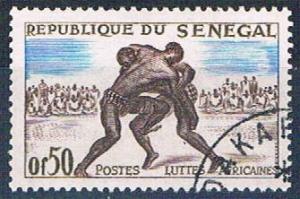 Senegal 202 Used Wrestlers lr 1961 (S0785)+