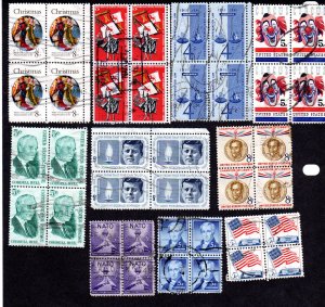 US Blocks of 4. Lot of 10, used. Lot 220312-14