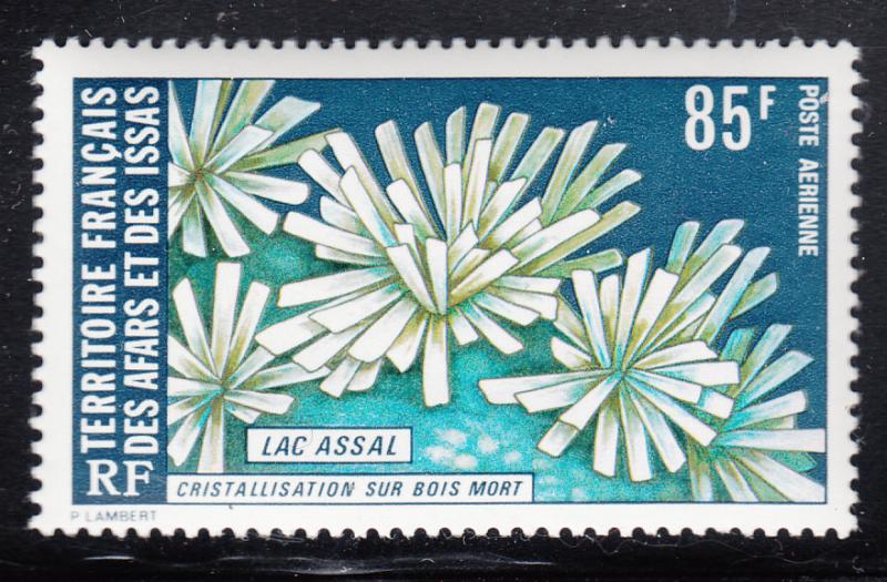 Afars & Issas 1974 MNH Scott #C101 85fr Crystalized wood, Lake Assal