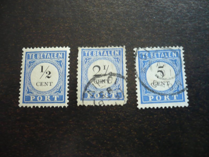 Stamps - Netherlands - Scott# J13, J16, J19 - Used Part Set of 3 Stamps