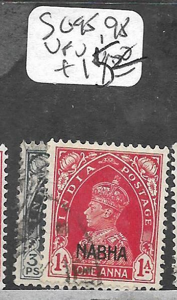 INDIA  NABHA  (P0410B) KGVI 3P, 1A  SG 95, 98  VFU