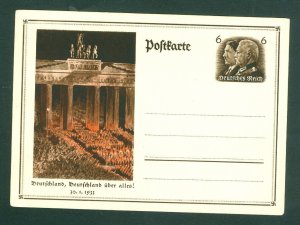 Germany. 1933. Postcard, Stationery Hi.. & Hindenburg. 6 Pf. Unused