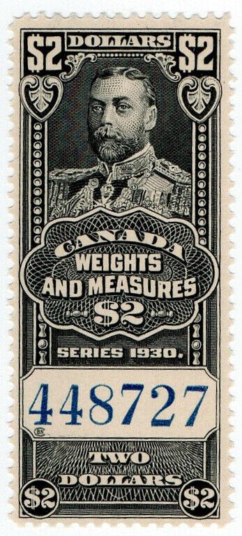 (I.B) Canada Revenue : Weights & Measures $2