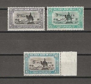 SUDAN 1938 SG 75a/77a MINT Cat £2250