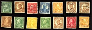 U.S. #597//606  MINT & USED MIXED CONDITION