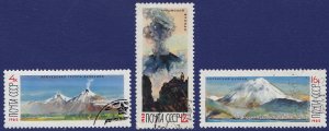 Russia - 1965 - Scott #3117-3119 - used - Volcanoes