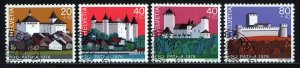 Switzerland B439-B442 used stamps superb cancels Pro Patria 1976 castles