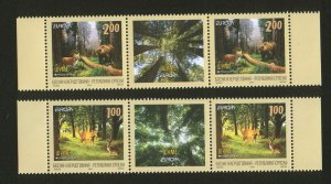 BOSNIA-SERBIA-MNH-STRIP-EUROPA CEPT-FAUNA-BIRDS-2011