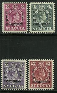 St Lucia # 52-5, Mint Never Hinge