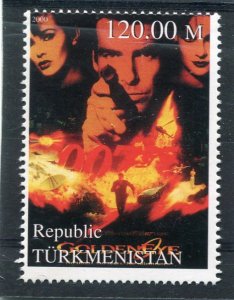 Turkmenistan 2000 JAMES BOND 007 Movie Stamp Perforated Mint (NH)