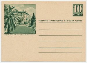 Postal stationery Switzerland 1935 Botanical garden - Palm tree