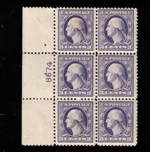 USA #529 Very Fine Never Hinged Plate #8674 Block Of Six