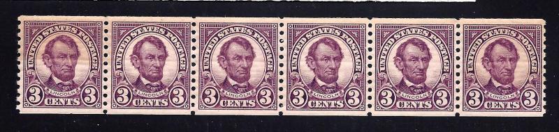 600 Mint,OG,NH... Strip of 6... SCV $75.00