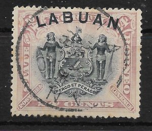 LABUAN SG73 1894 24c PALE MAUVE USED