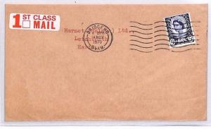 GB WALES REGIONAL Cover Bridgend Glam WILDING *1st Class Mail* Label 1970 BR7