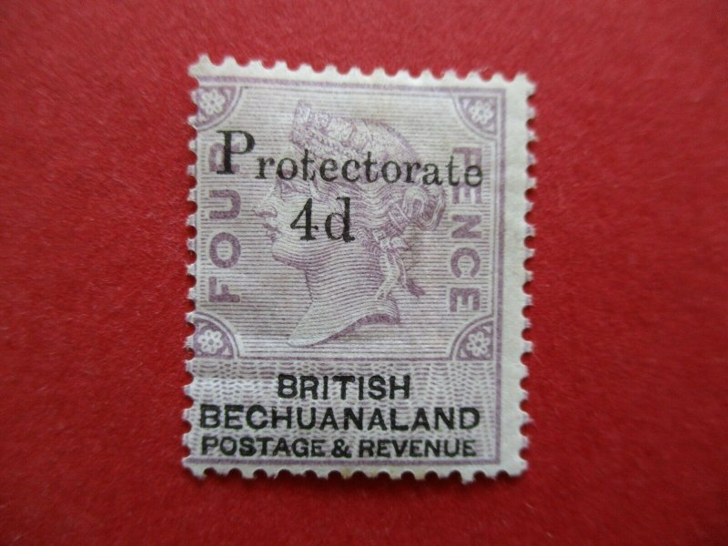 SG44 Victorian British Bechuanaland Protectorate 1855 4d on 4d Lilac & Black MM