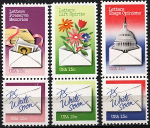 SC#1805-10 15¢ Letter Writing Pairs (1980) MNH