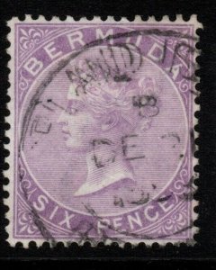 BERMUDA SG7 1874 6d DULL MAUVE USED