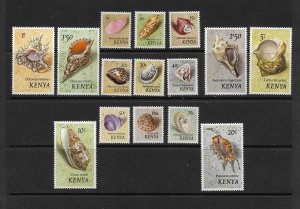 SHELLS - KENYA #36-50   MNH