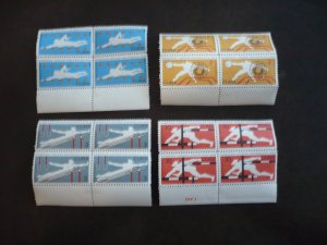 Stamps - Cuba - Scott# 980-983 - Mint Hinged Set of 4 Stamps in Blocks of 4