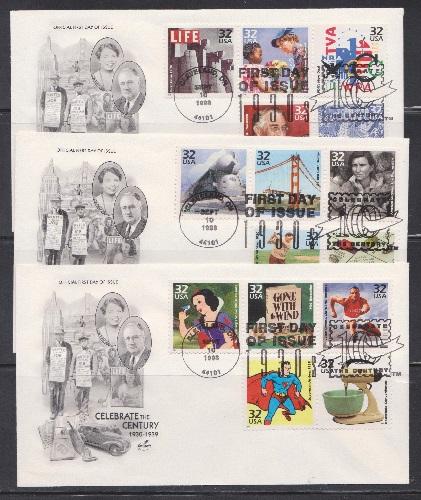 3185a-o Celebrate the Century ArtCraft FDCs