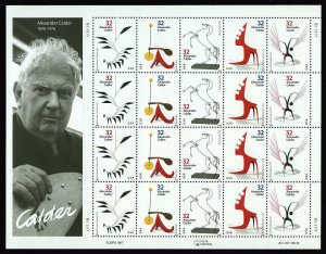 Alexander Calder Sheet of Twenty 32 Cent Postage Stamps Scott 3198-3202