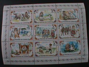 TRISTAN DA CUNHA-COLORFUL CHRISTMAS'80-FAMOUS CARTOON STORY-MNH SHEET VF