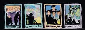 Australia # 1218-1221, golden Days of Radio, Used, 1/2 Cat.