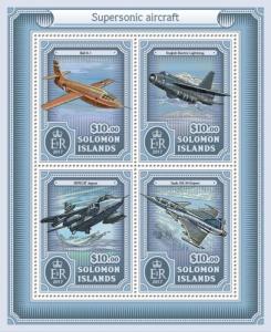 SOLOMON ISLANDS 2017 SHEET SUPERSONIC AIRCRAFT AVIONS SUPERSONIQUES slm17122a