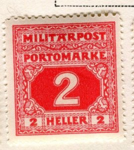 BOSNIA; 1916 early Postage Due issue fine Mint hinged 2h. value