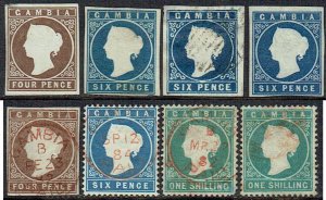 GAMBIA 1869-1881 Mint & used collection identified on - 42806