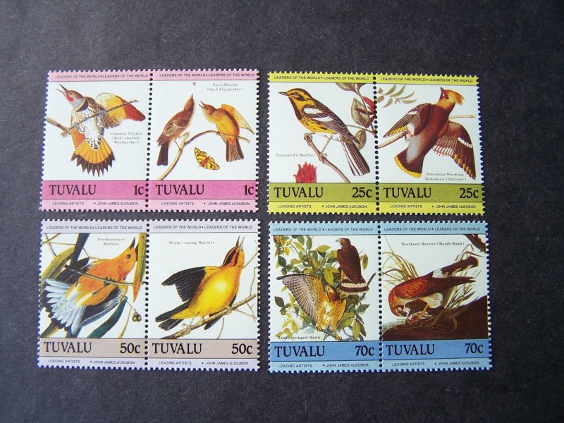 Tuvalu 1985 MNH Birds Audubon Mi.# 279/82