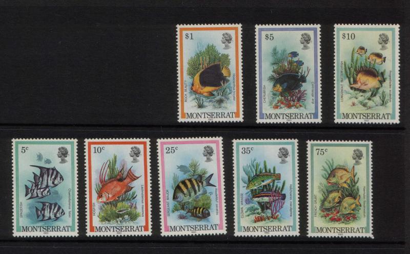 MONTSERRAT 1981 SET of 8 IMPRINT date SUPERB MNH