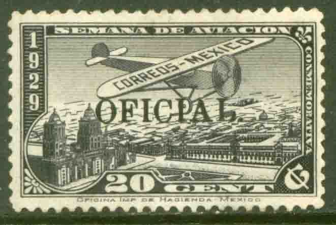 MEXICO CO11, AVIATION WEEK OFFICIAL AIR MAIL, SINGLE. UNUSED, H OG. F-VF.