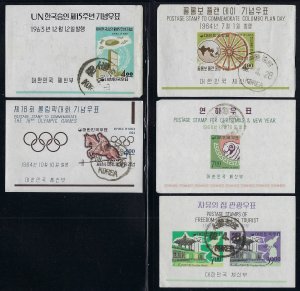 11 Korea 1960's Era Souvenir Sheets Used CTO