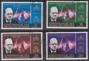 NEW HEBRIDES ( French ) 1966 Churchill set fine used.......................A5386