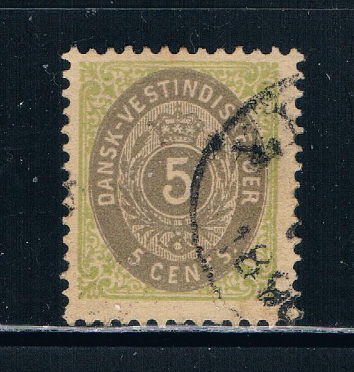 Danish West Indies 19 Used Numeral (D0025)