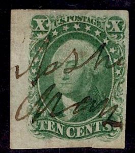 US Stamp #13 USED SCV $800++. 4 Margins, HUGE Stamp.