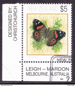 NEW ZEALAND 1991 $5 Butterflies SG1644 FU