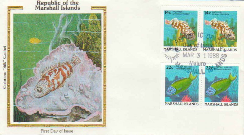 Marshall Islands Scott 170a, 173a Unaddressed.