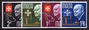 Malta 1966 Sc#344/347 SIR WINSTON CHURCHILL Set (4) MNH
