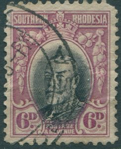 Southern Rhodesia 1931 SG20a 6d black and magenta KGV p11½ FU