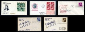 # 889 to 893 First Day Covers with various cachets dated 1940 - # 5