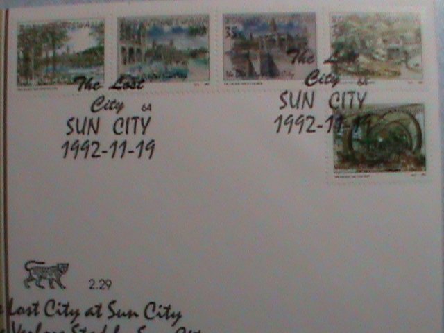 BOPHUTHATSWANA -FDC 1992 SC#282 THE LOST CITY AT SUN CITY-MNH-VERY FINE