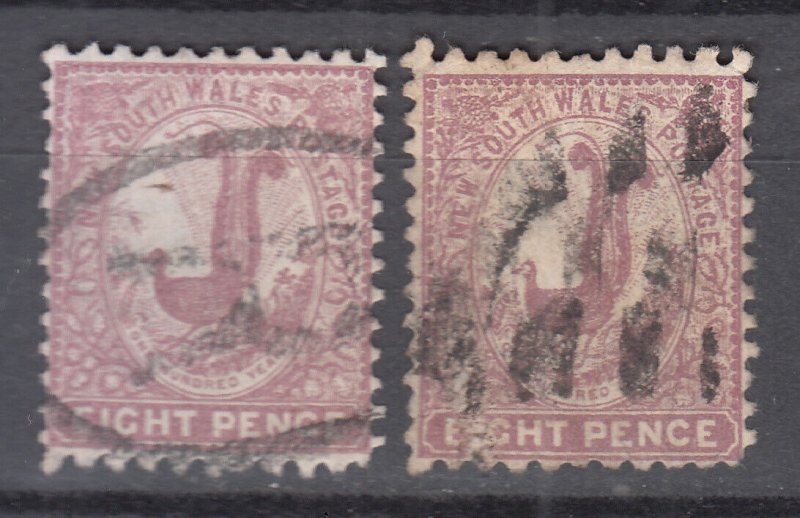 New South Wales - 1888 Lyrebird 8p Sc# 81 (9327)