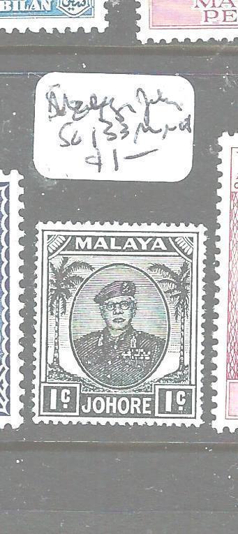 MALAYA JOHORE (P2704B) 1C  SG 133  MNH