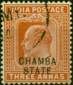 Chamba 1905 3a Orange-Brown SG34 Fine Used