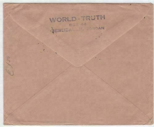 kingdom of jordan world truth jeruselem stamps cover  ref r16137 