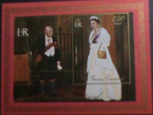 EQUATORIAL GUINEA-1953 WINSTON CHURCHILL AT QUEEN CORONATION MNH-IMPERF S/S