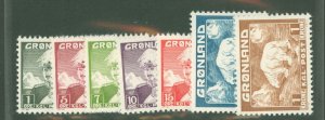 Greenland #1-5/7/9 Mint (NH)